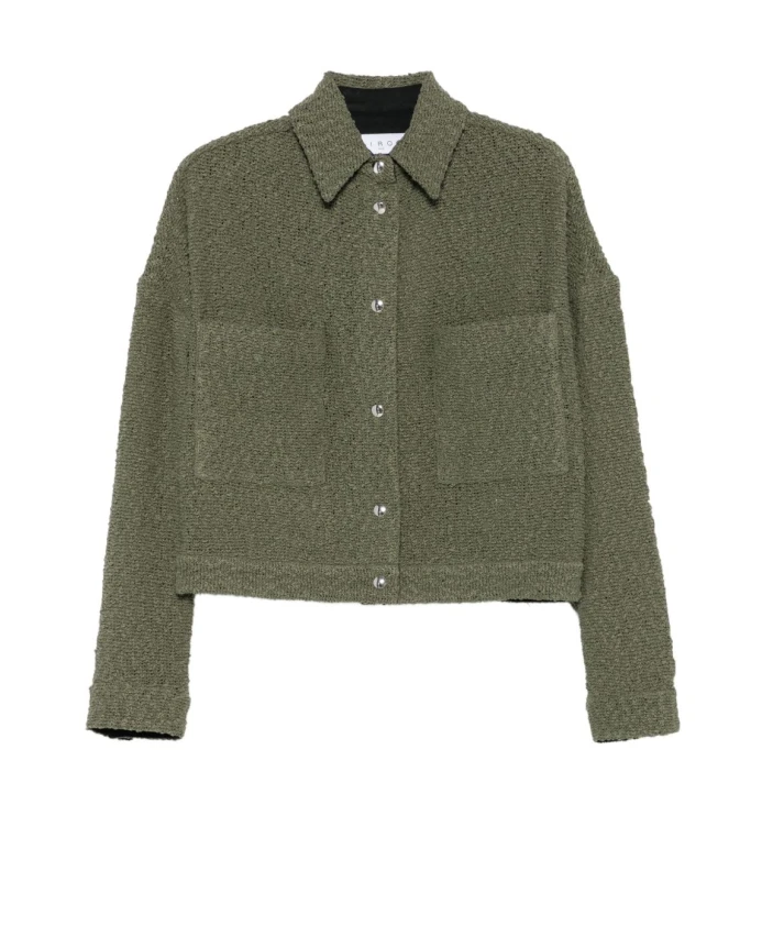 

Зеленый структурированный тканый жакет с воротником Iro, зеленый