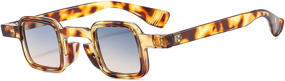 

Женские солнцезащитные очки в маленькой оправе с защитой от УФ-излучения UV400, двухцветные, для мужчин, для занятий спортом на открытом воздухе, бега и езды на велосипеде, зеленые с прозрачными линзами Generic, Amber Blue Tea