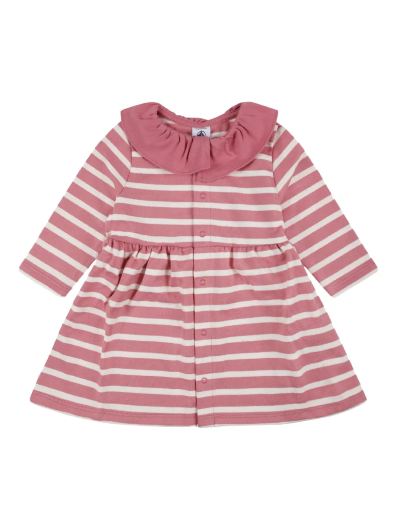 

Petit Bateau платье из джерси с длинными рукавами, розовый