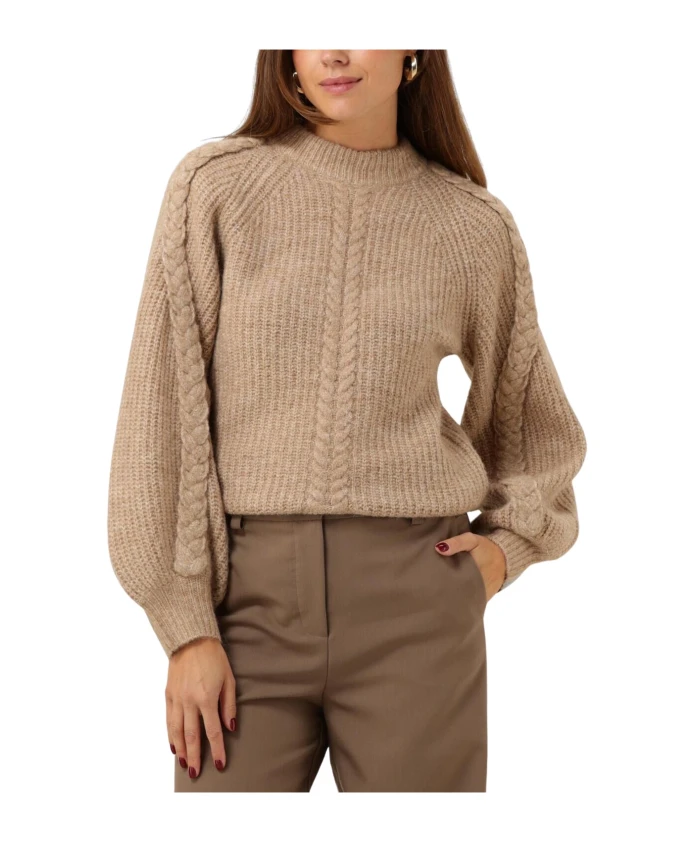 

Коричневый вязаный свитер для женщин Object, коричневый