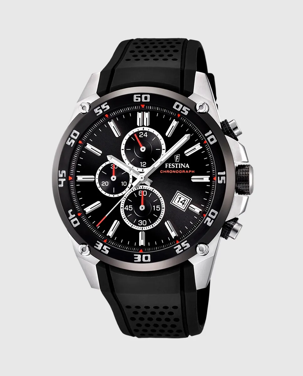 

F20330/5 Оригинальные мужские часы из черной резины Festina, черный