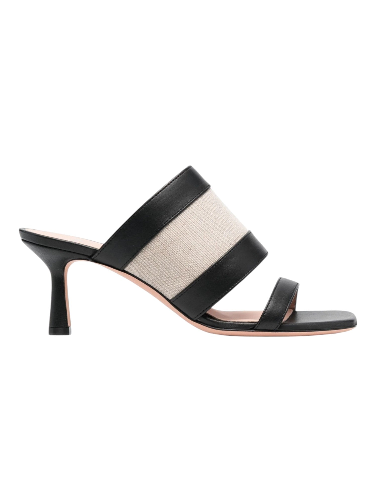 Bally Bianka 6303513 Женские двухцветные черные кожаные мюли — фото 2