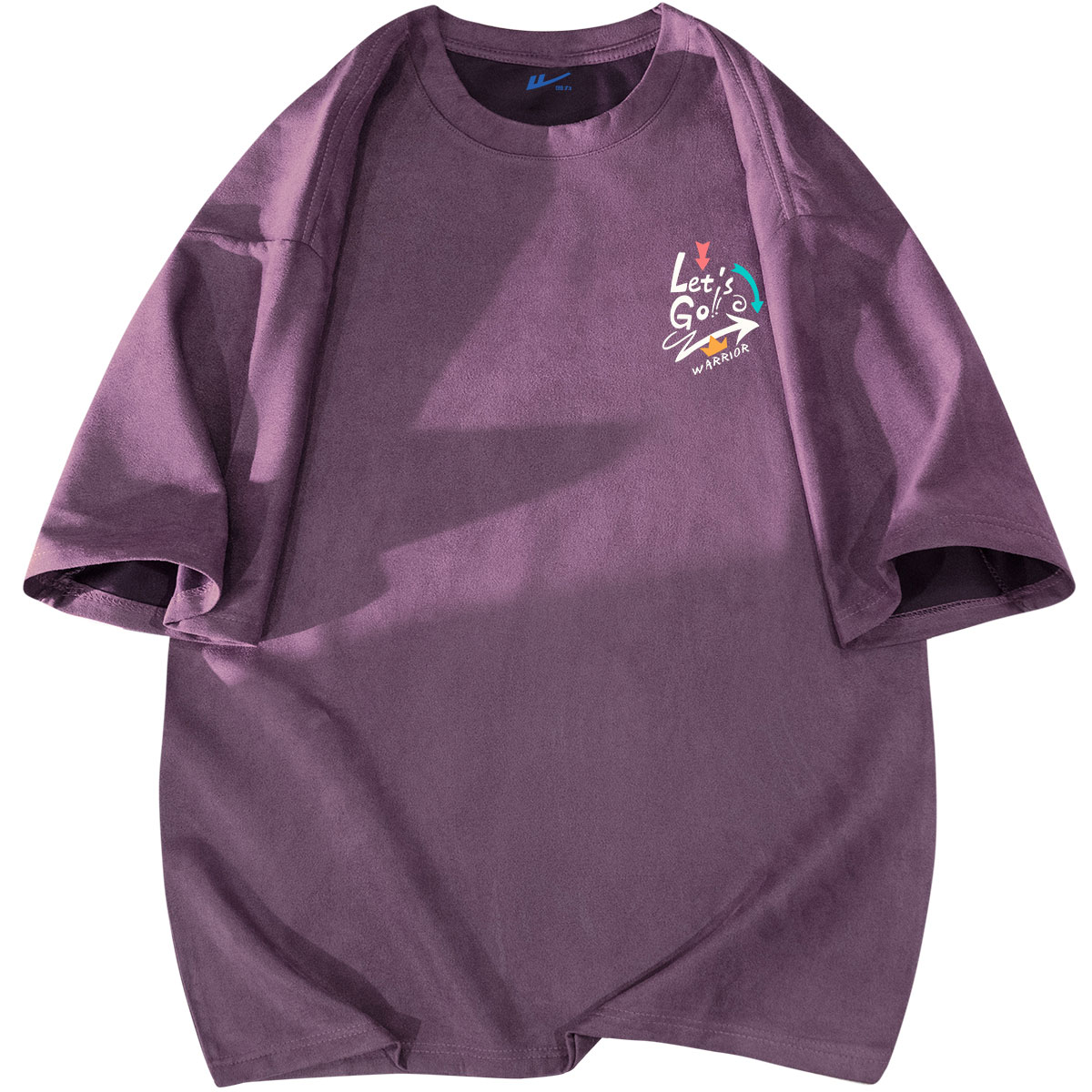 

Футболка унисекс светло-серая WARRIOR, фиолетовый