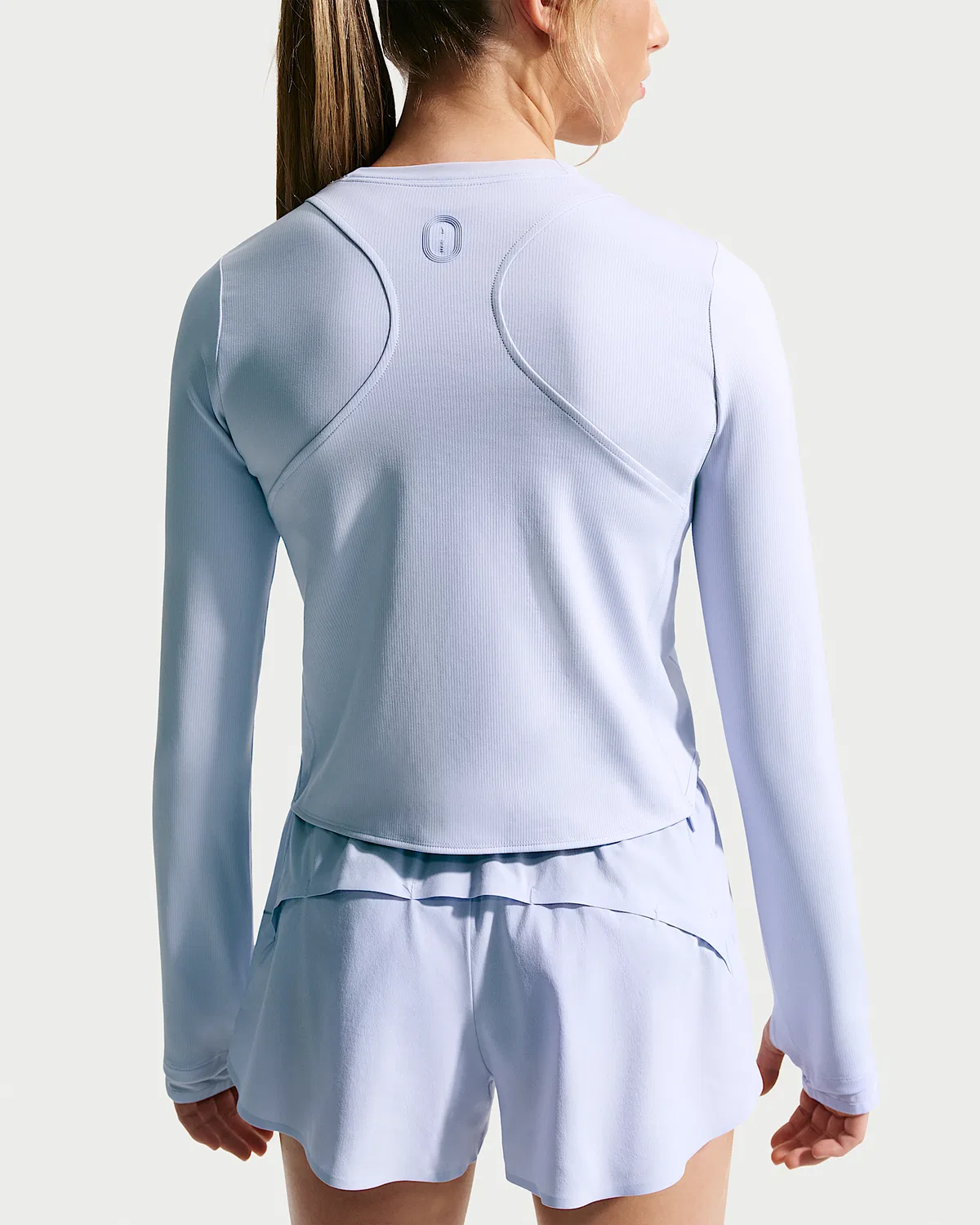 Детская футболка Nike MAVN Dri-FIT Ribbed с длинным рукавом, Ghost/Ghost/Ghost — фото 2