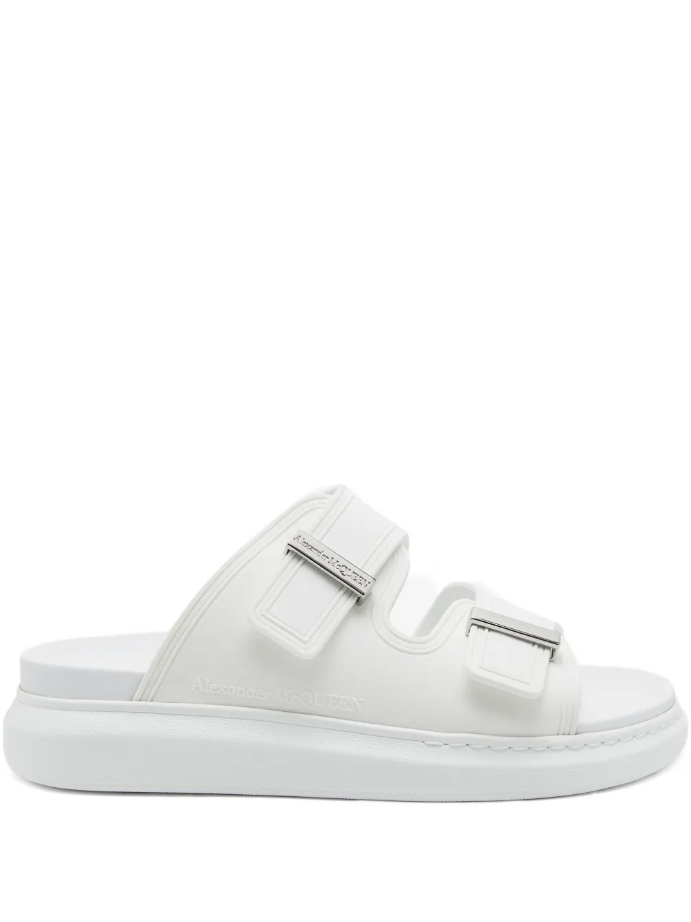 

Шлепанцы с пряжками Alexander McQueen, белый