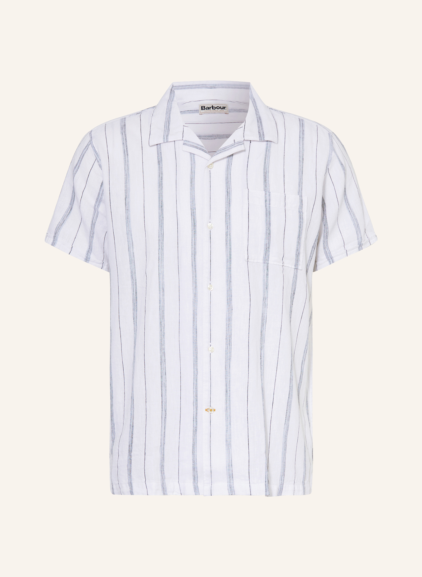 

Рубашка Resort, удобная посадка, с льном Barbour, мультиколор