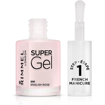 Лак для ногтей London Super Gel для французского маникюра 12 мл, цвет 91, английская роза, Rimmel — фото 2