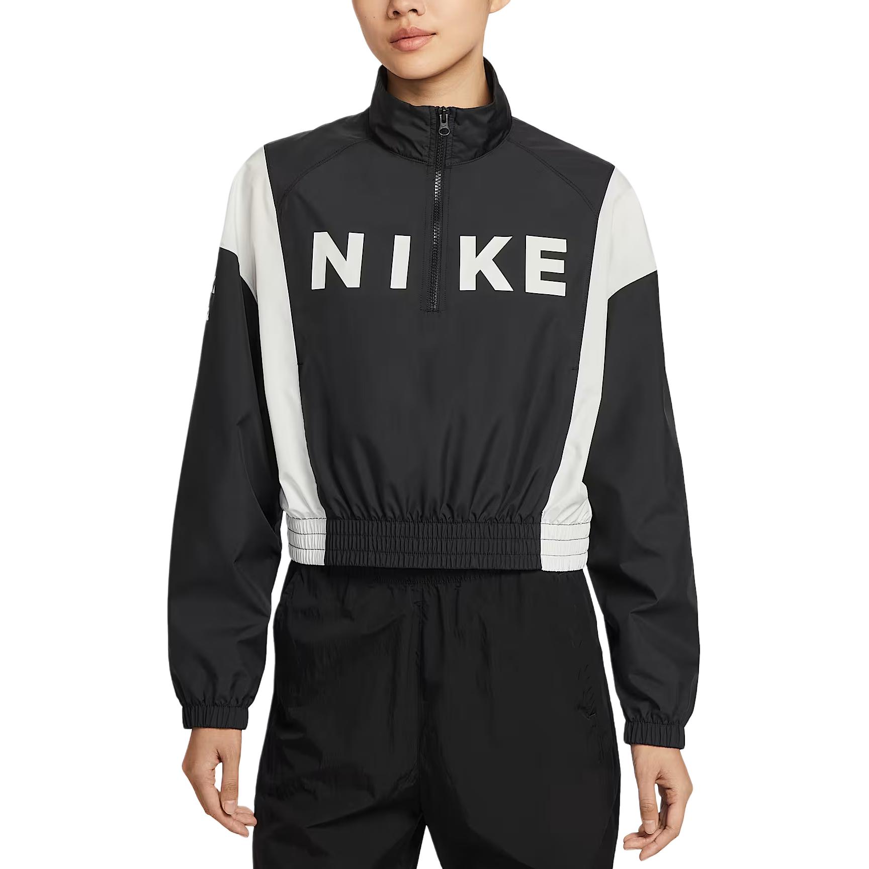 Nike Спортивная куртка женская черно-белая, Black/Sail White — фото 2