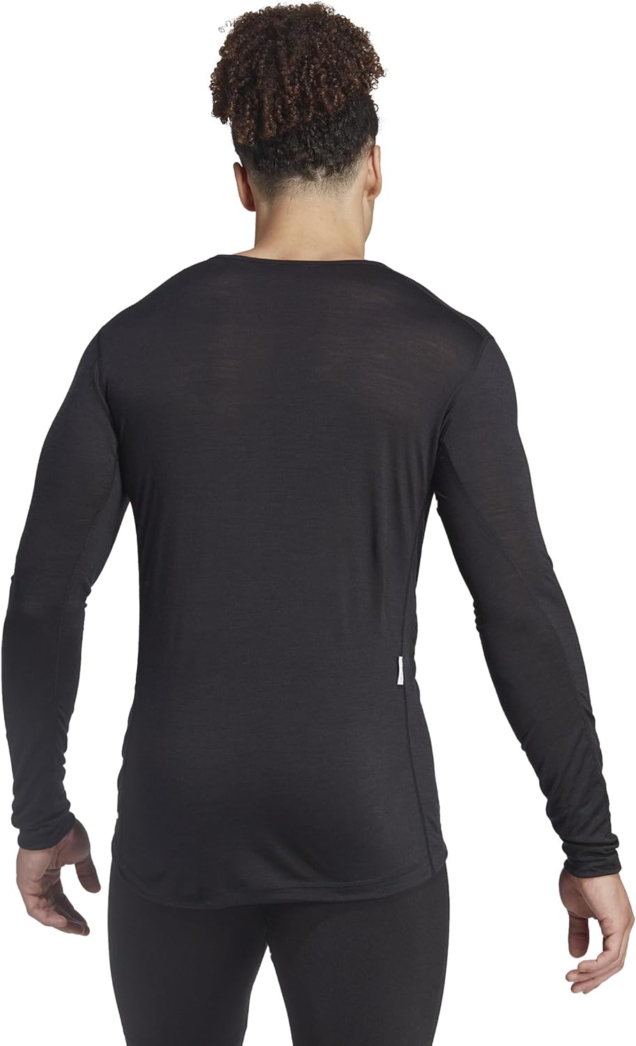 Мужская футболка с длинным рукавом Adidas DKG68 Xx60 Merino 150, термобелье, черный — фото 2