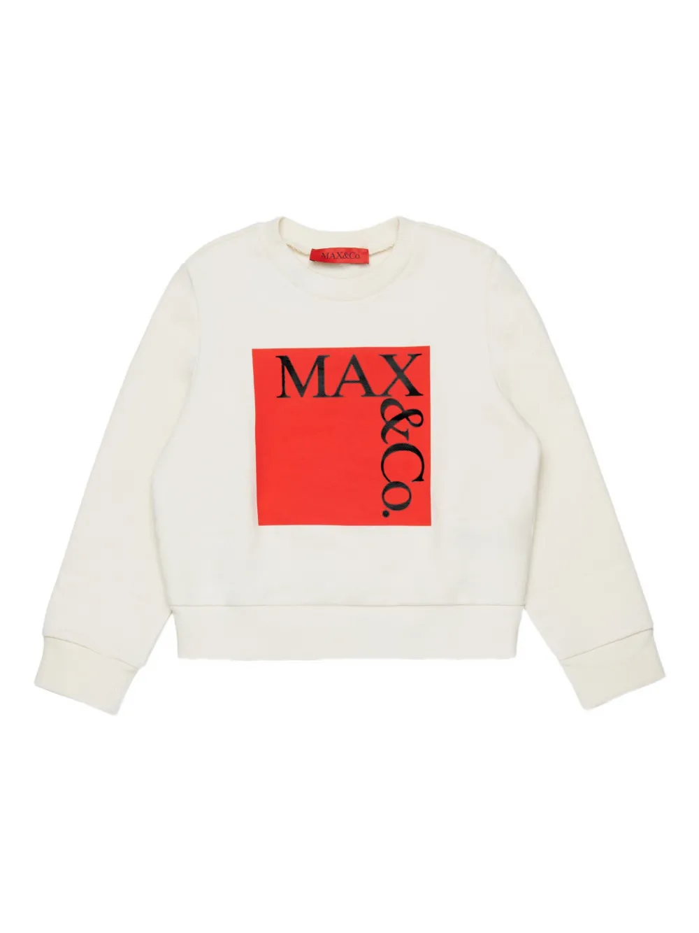 

Хлопковая толстовка MAX&Co. Kids, белый