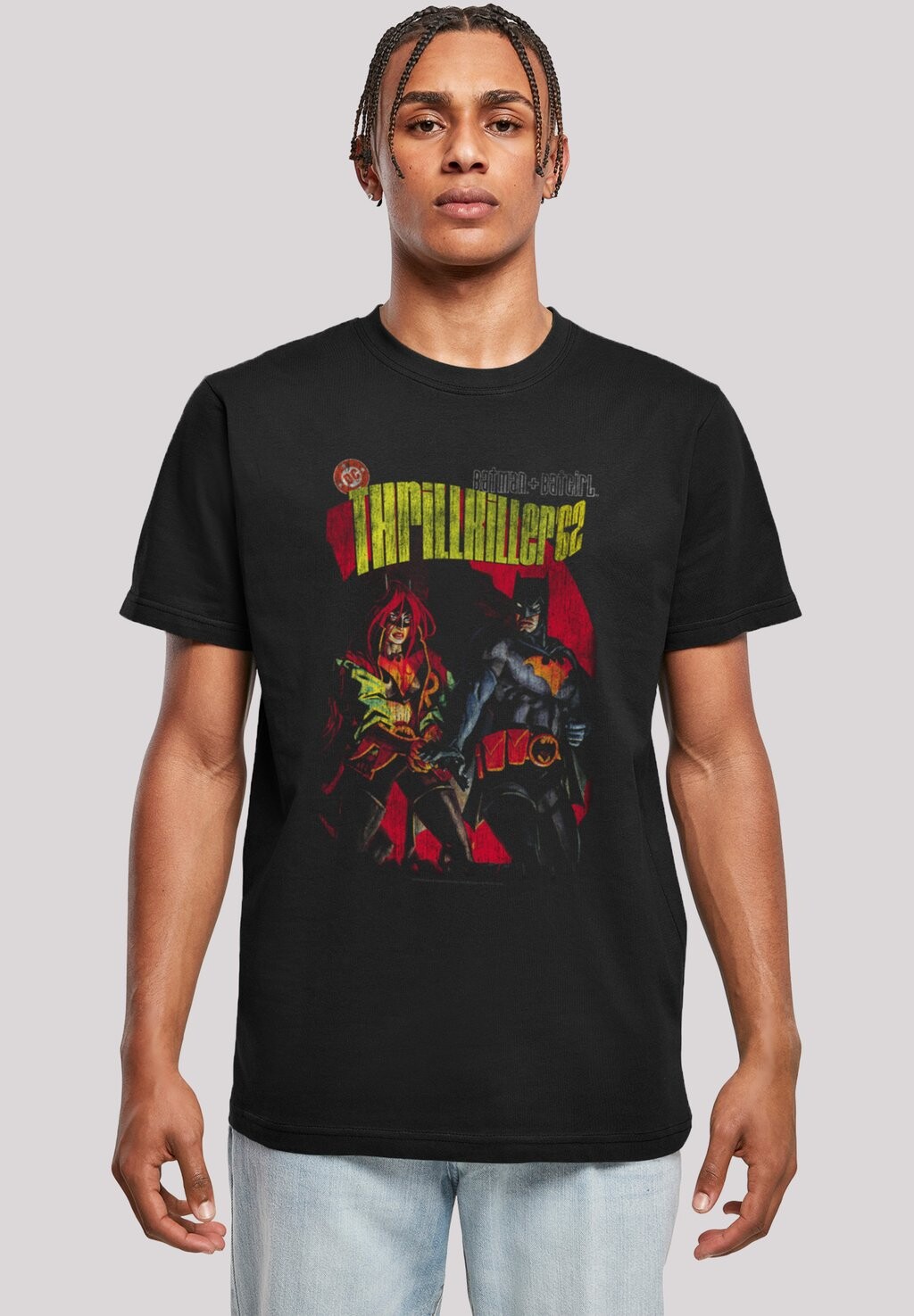 

Футболка с принтом DC COMICS BATMAN AND BATGIRL THRILKILLER F4NT4STIC, черный