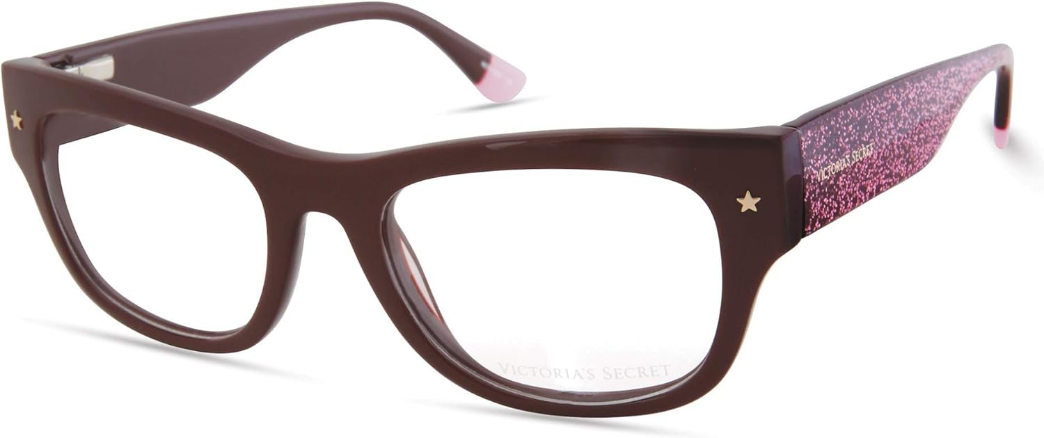 

Victoria's Secret очки VS 5014 069 темно-красные с золотой звездой на заушнике, с блестками