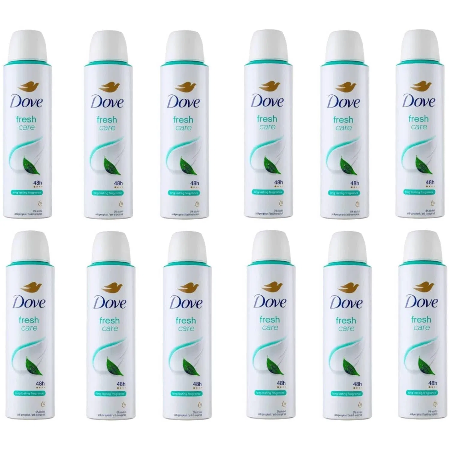 Антиперспирант-спрей Dove Fresh Care 48H без спирта, 150 мл (12 шт.) Dove