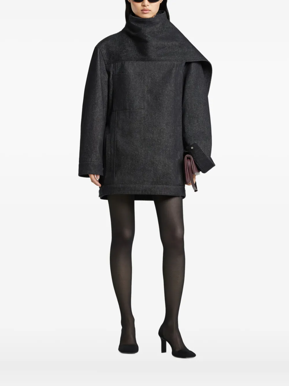 

Джинсовая куртка оверсайз Courrèges, черный