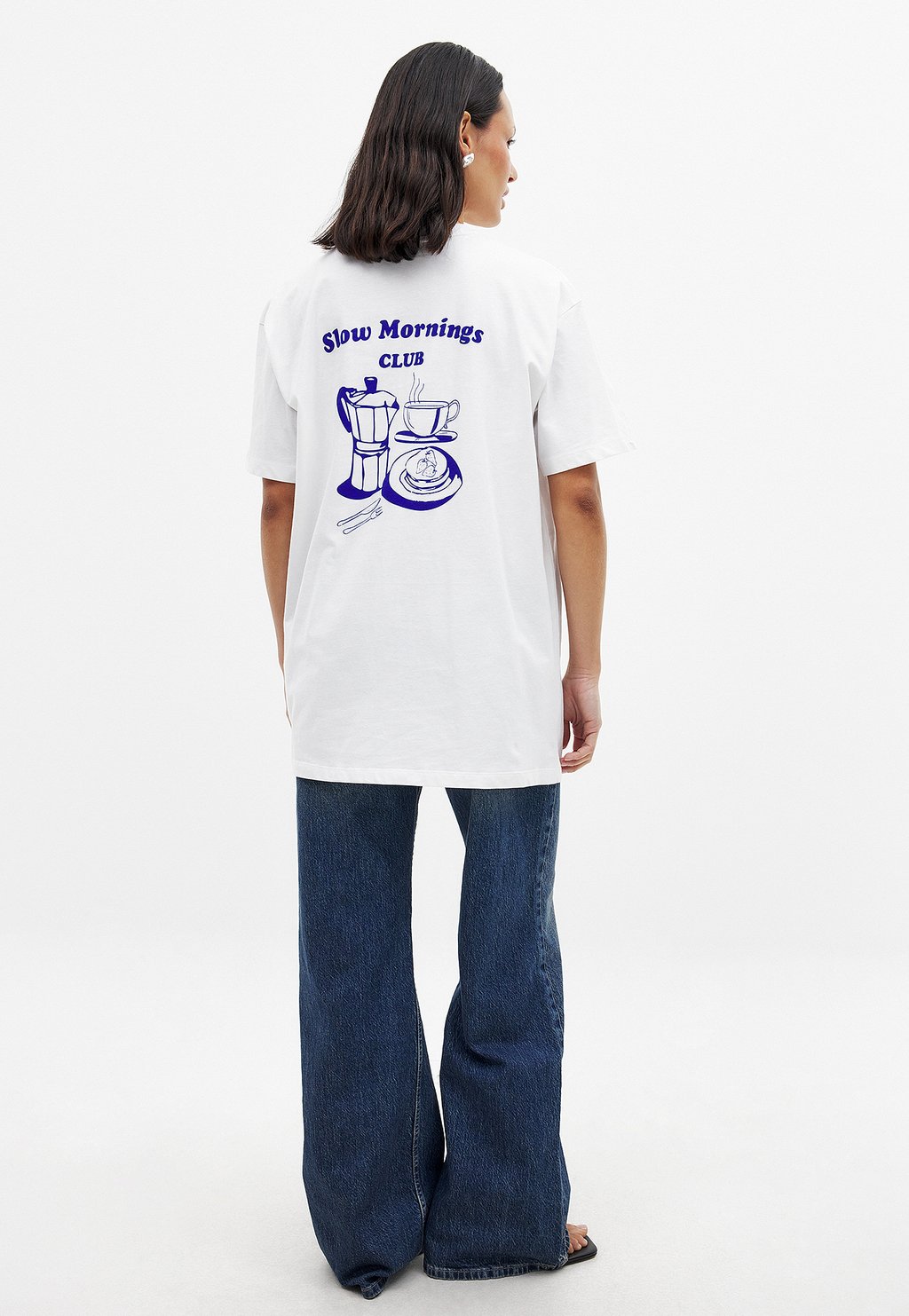 

Футболка с принтом OVERSIZED NA-KD, белый