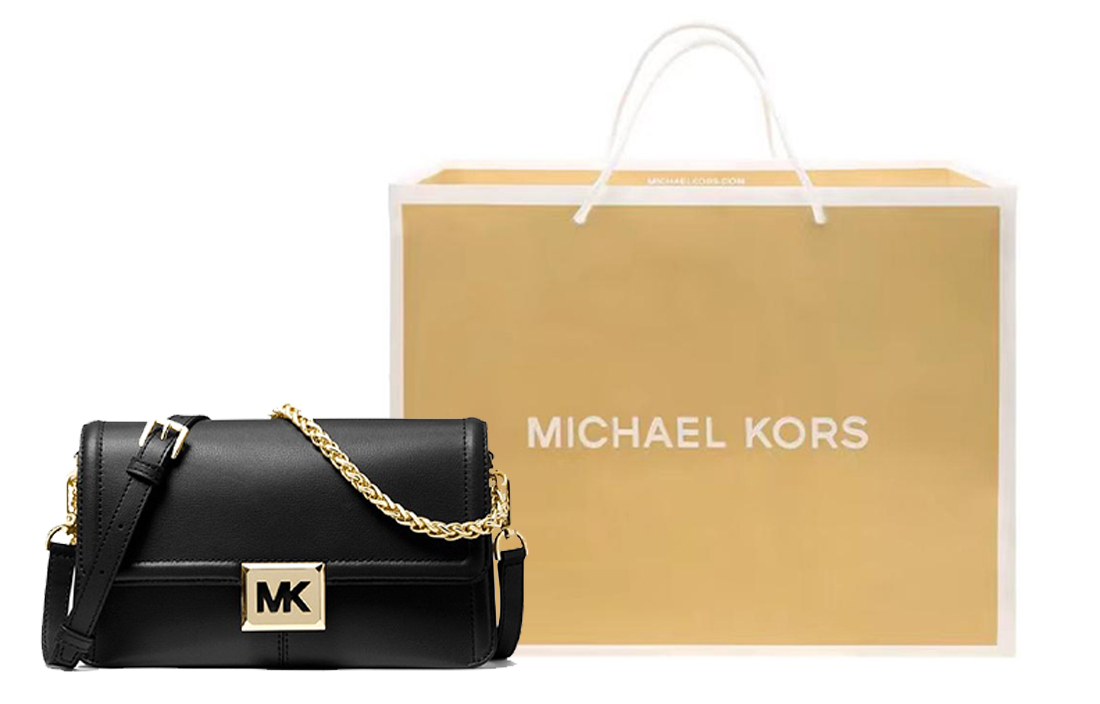 

MICHAEL KORS Соня кожаная сумка через плечо среднего размера женская классическая черная