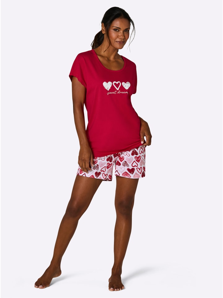 

WITT WEIDEN Короткие шорты с красно-белым принтом