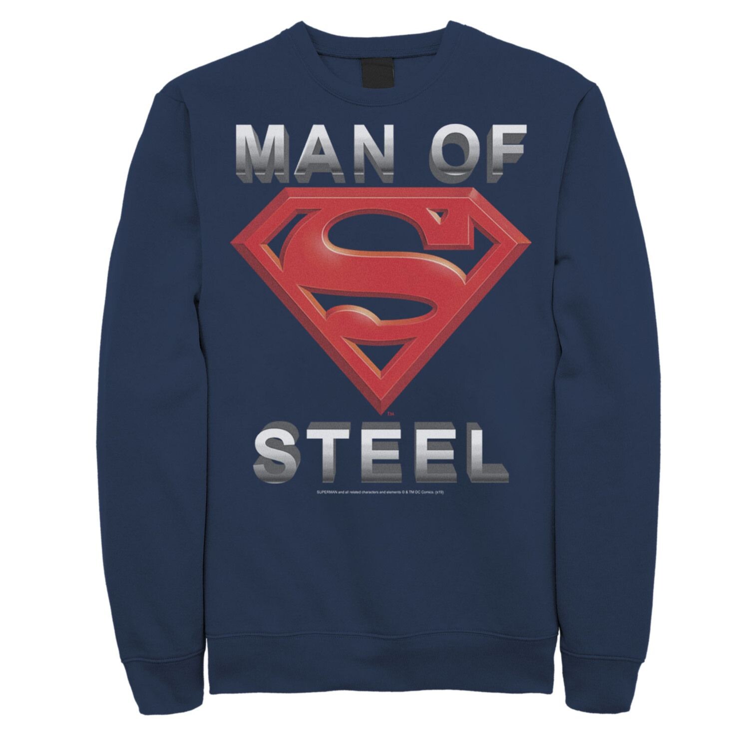 

Мужской свитшот с текстовым логотипом Superman Man Of Steel DC Comics