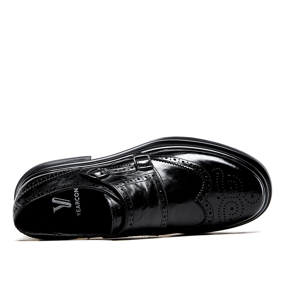 YEARCON Повседневные мужские туфли черные, цвет Black (Standard Leather Shoe Size, Suggestion: Consider 1 Size Down from Athletic Shoes) — фото 4