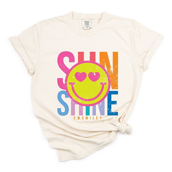 

SWSmiley sunshine neon - женская футболка с принтом, окрашенная в стиле garment dyed Simply Sage Market, Ivory, Зеленый, SWSmiley sunshine neon - женская футболка с принтом, окрашенная в стиле garment dyed Simply Sage Market, Ivory
