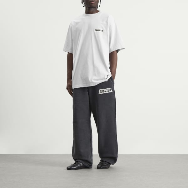 Свободные штаны, обмотанные малярным скотчем Balenciaga, faded washed черный — фото 4