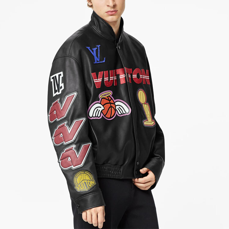 Куртка мужская Louis Vuitton x Nba Logos, черный — фото 3