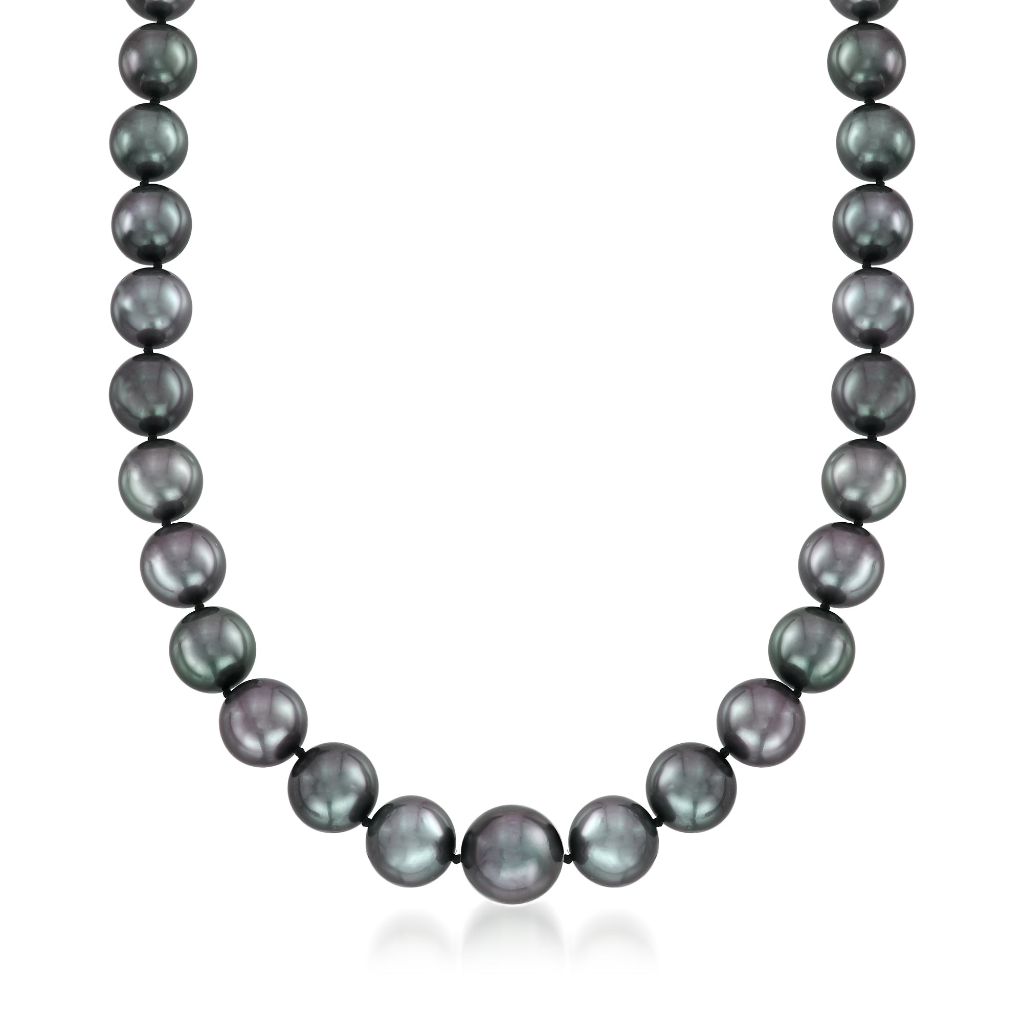 

Ожерелье Ross-Simons с черным культивированным таитянским жемчугом 10-13 мм и белым золотом 14 карат Ross-Simons, 20 In