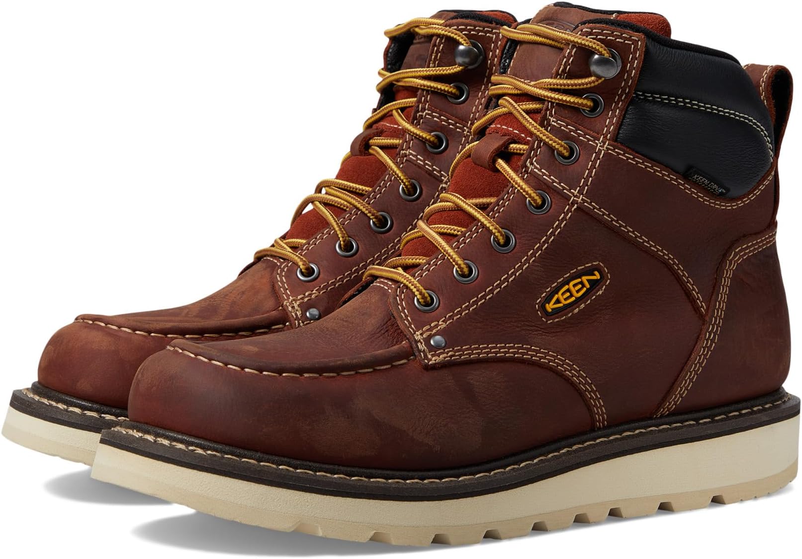 

Ботинки KEEN Utility Cincinnati 6" Waterproof (Soft Toe), цвет Tuscan Red/Sandshell
