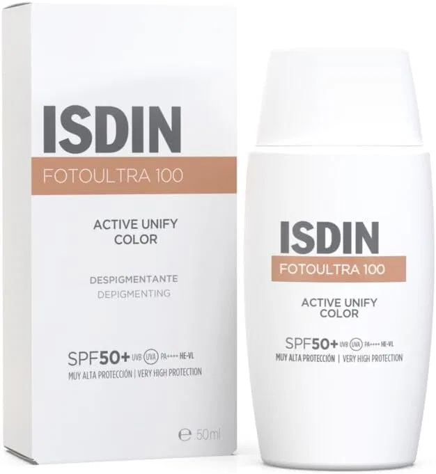 Солнцезащитный флюид для лица Isdin Foto Ultra 100 Active UnifyColor SPF50+ 50 мл белый — фото 2