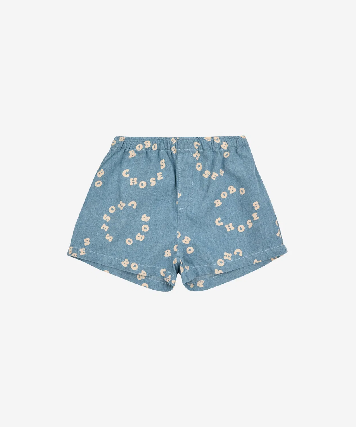 Детские джинсовые шорты Bermudas Bobo Choses из хлопка с переработанным хлопком, светло-голубые — фото 4