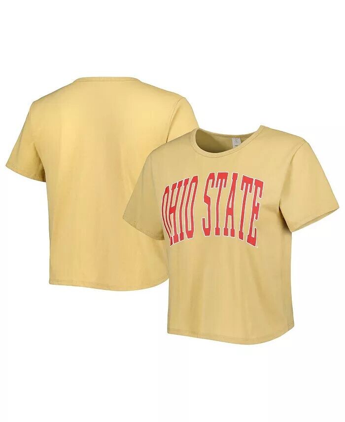 

Женская желтая укороченная футболка Ohio State Buckeyes Core Fashion Zoozatz