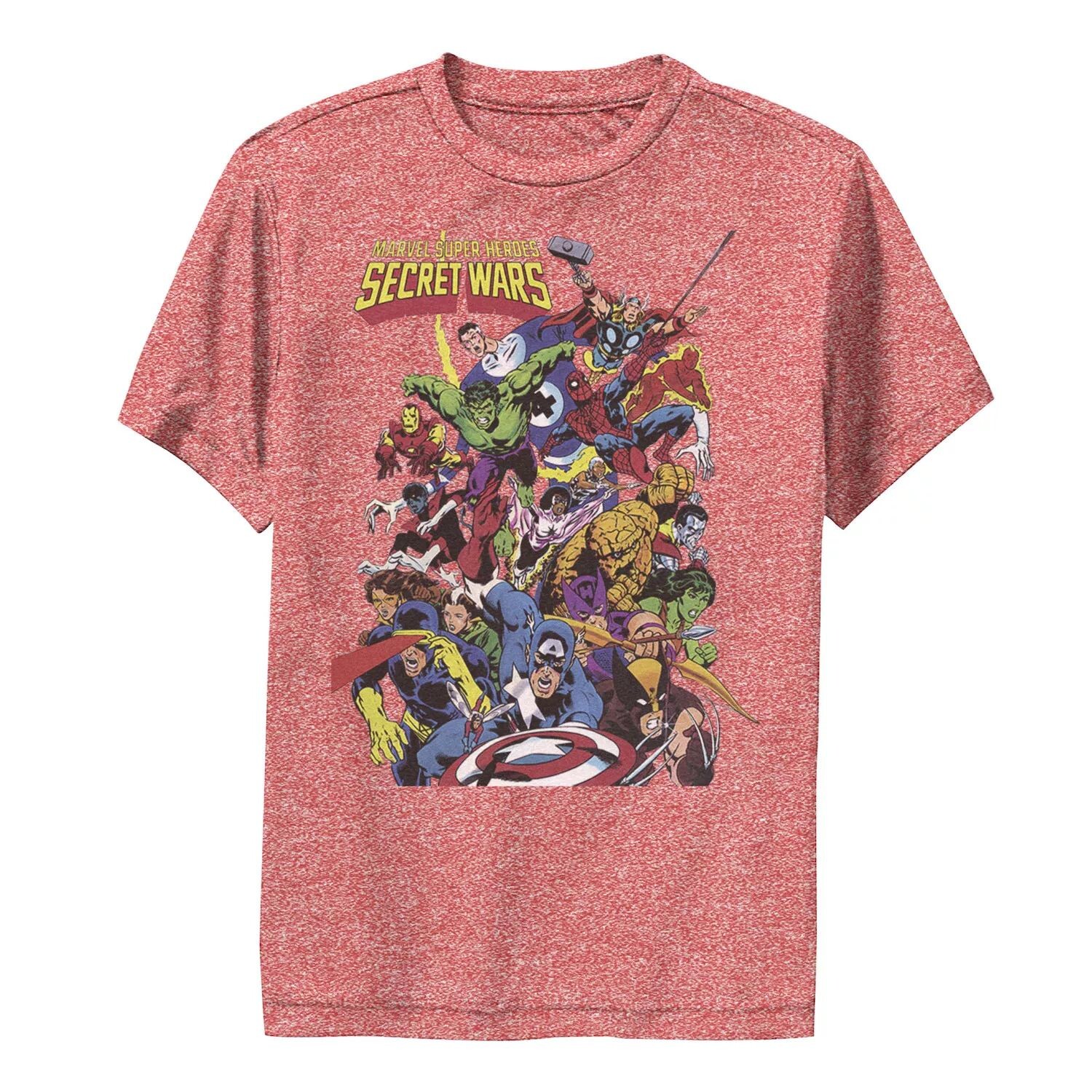 

Эксклюзивная футболка Marvel D23 для мальчиков 8–20 лет с изображением героя и коллажа по франшизе Secret Wars Marvel
