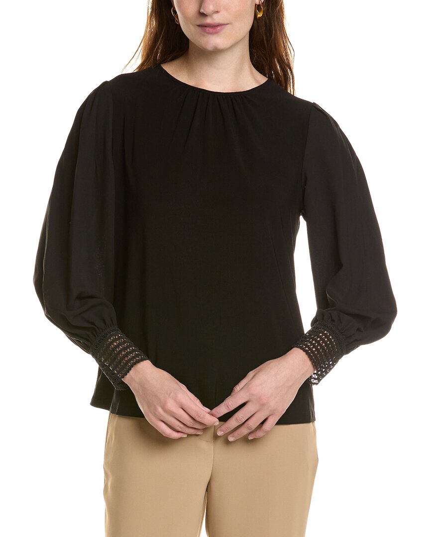 

Топ с оборками Anne Klein, черный