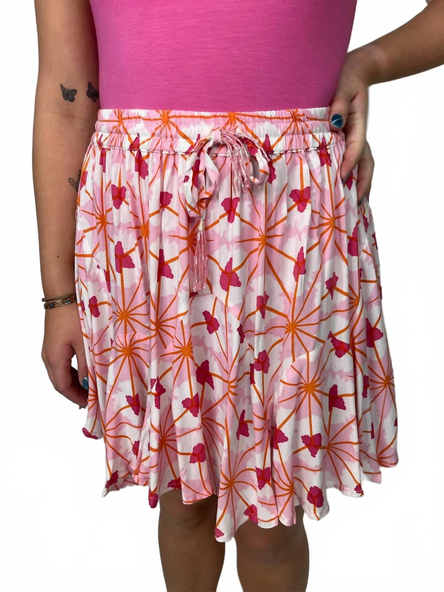 

Розовая весенняя мини-юбка SKEMO