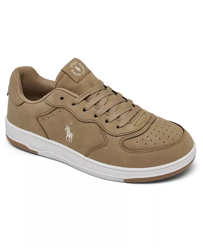 

Кроссовки Big Kids Masters Court Casual от Finish Line Polo Ralph Lauren, коричневый/бежевый