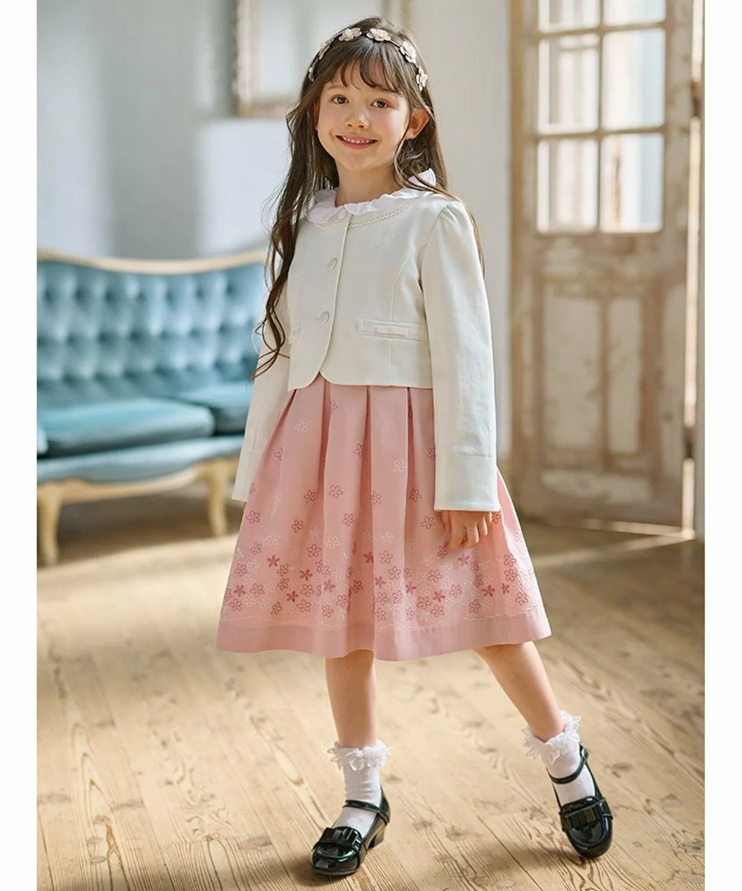 [16-24 см] Мерсеризованные короткие носки со шнуровкой Kids Suite, Off-white [002] — фото 2
