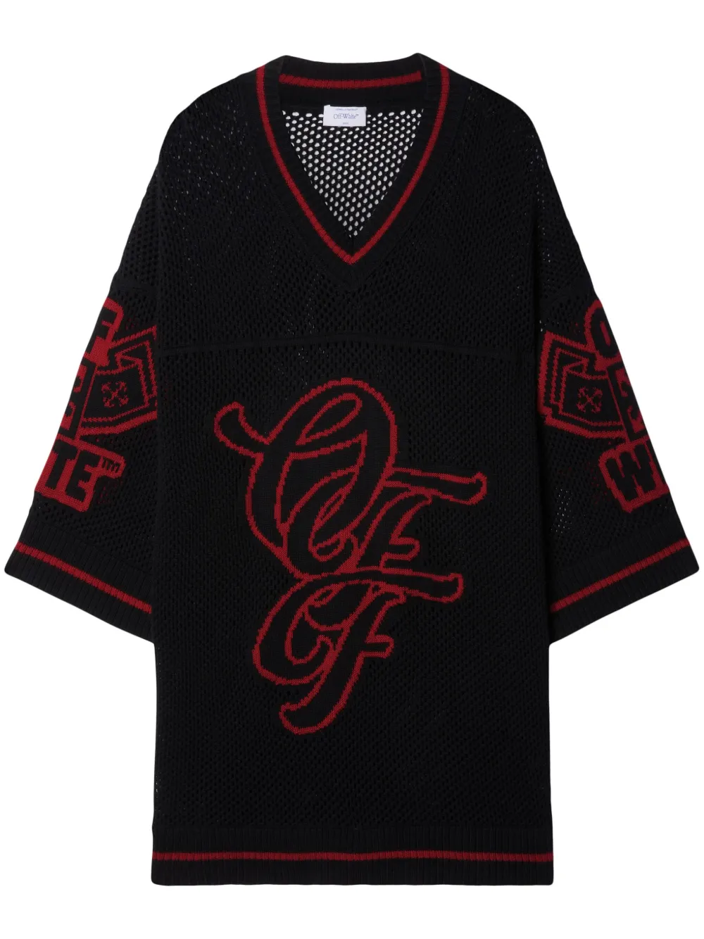 

Сетчатая футболка Varsity OFF-WHITE, черный