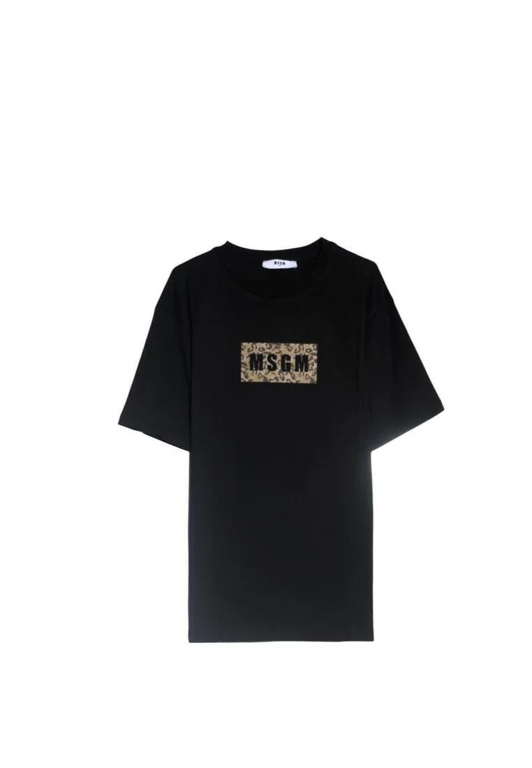 Футболка, хлопок, Kids Msgm, черный