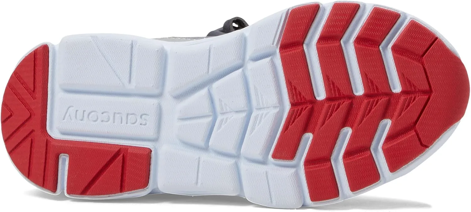 

Saucony Детские кроссовки с альтернативной застежкой-молнией, средний уровень, серый/красный