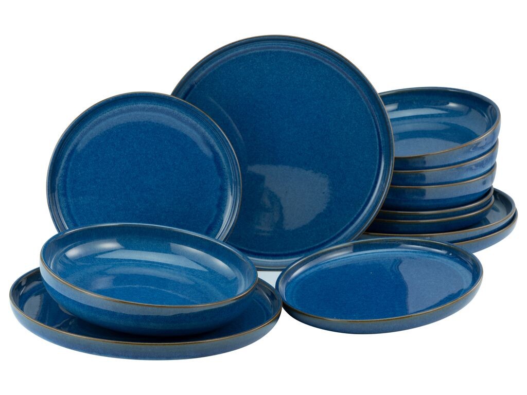 

CreaTable, 23187, Uno Atlantico, набор тарелок, 12 предметов, керамика, синий