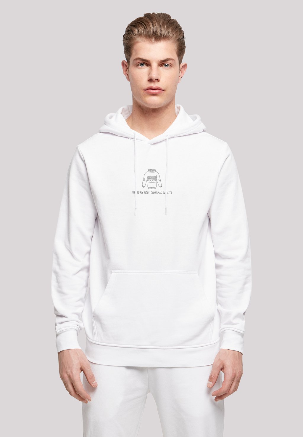 

Толстовка THIS IS MY UGLCHRISTMAS SWEATER WEIHNACHTEN - Hoodie F4NT4STIC, белый