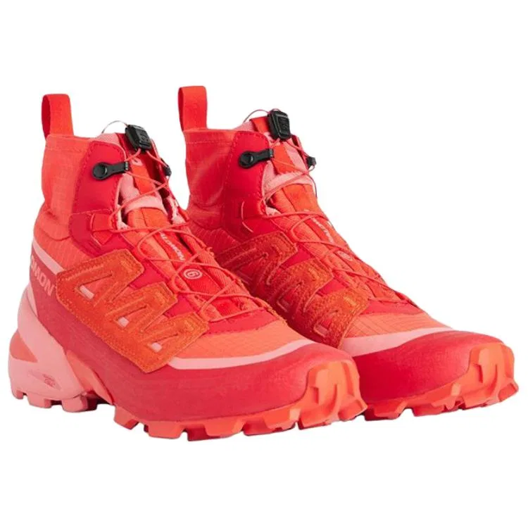 Кроссовки высокие Salomon Cross MM6 Maison Margiela красные — фото 4
