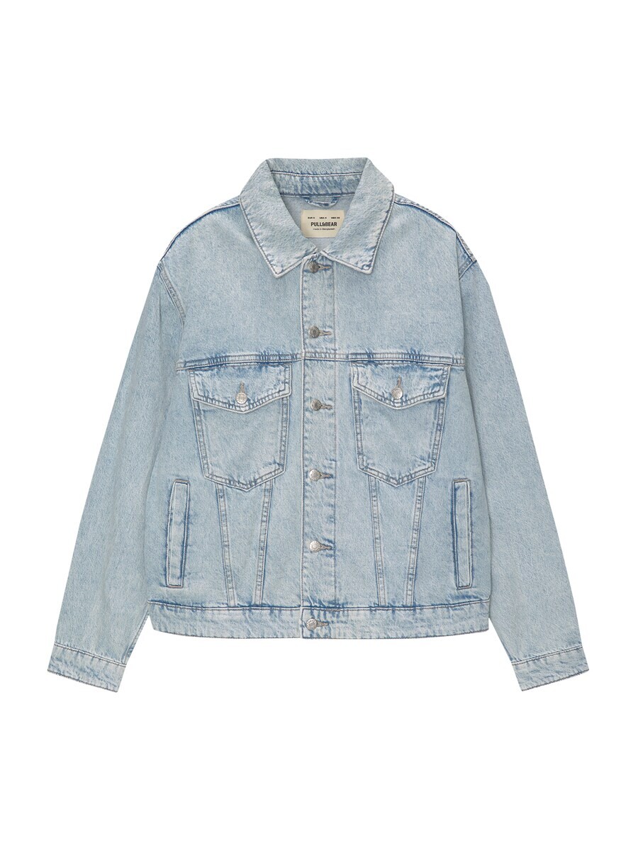 

Джинсовая куртка Pull&Bear Between-Season Jacket, синий деним