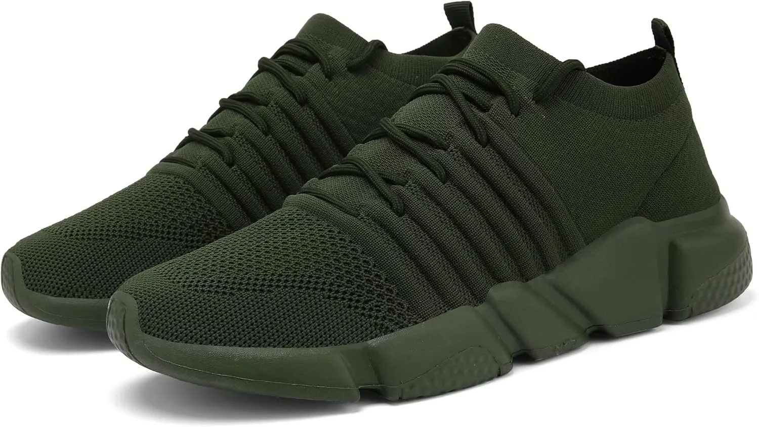 

Кроссовки GSLMOLN для мужчин и женщин, мода, унисекс, без шнурков, с носком из трикотажа, мягкой подошвой, дышащие, легкие, повседневные для ходьбы, зеленый