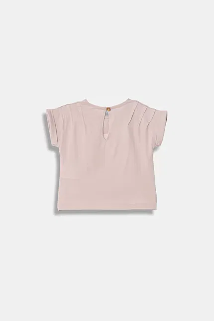 Футболка с коротким рукавом для детей хлопковая United Colors of Benetton, розовый — фото 2