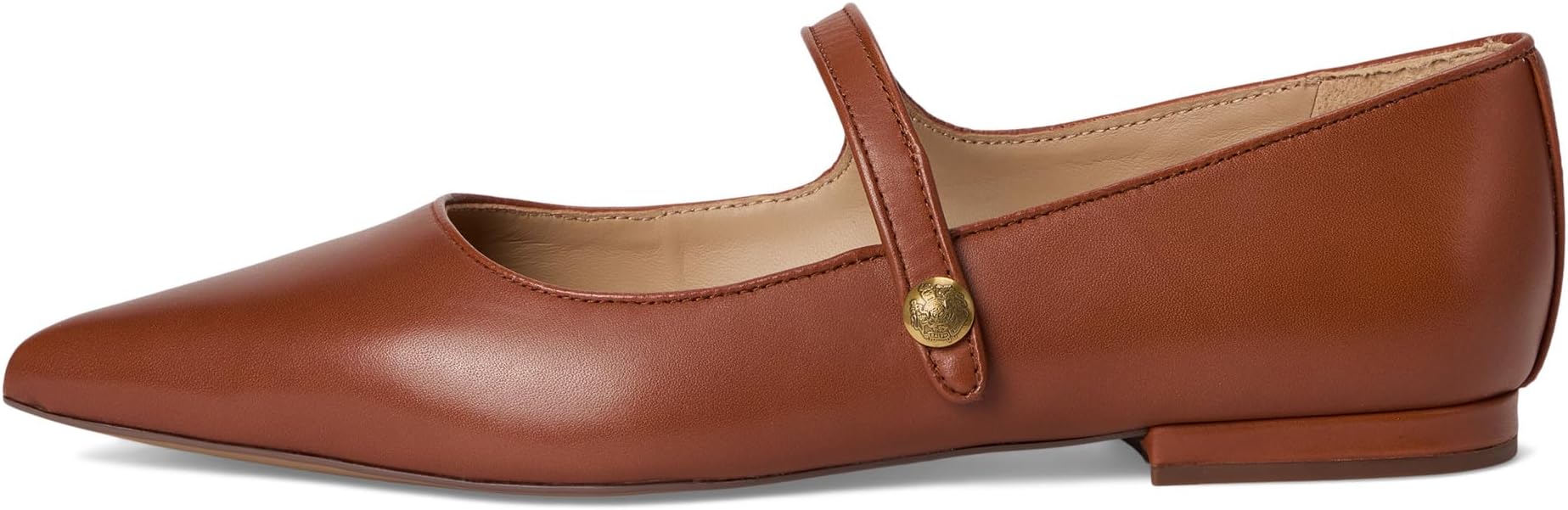 Балетки Lauren Ralph Lauren Londyn Leather Mary Jane, цвет Lauren Tan — фото 4