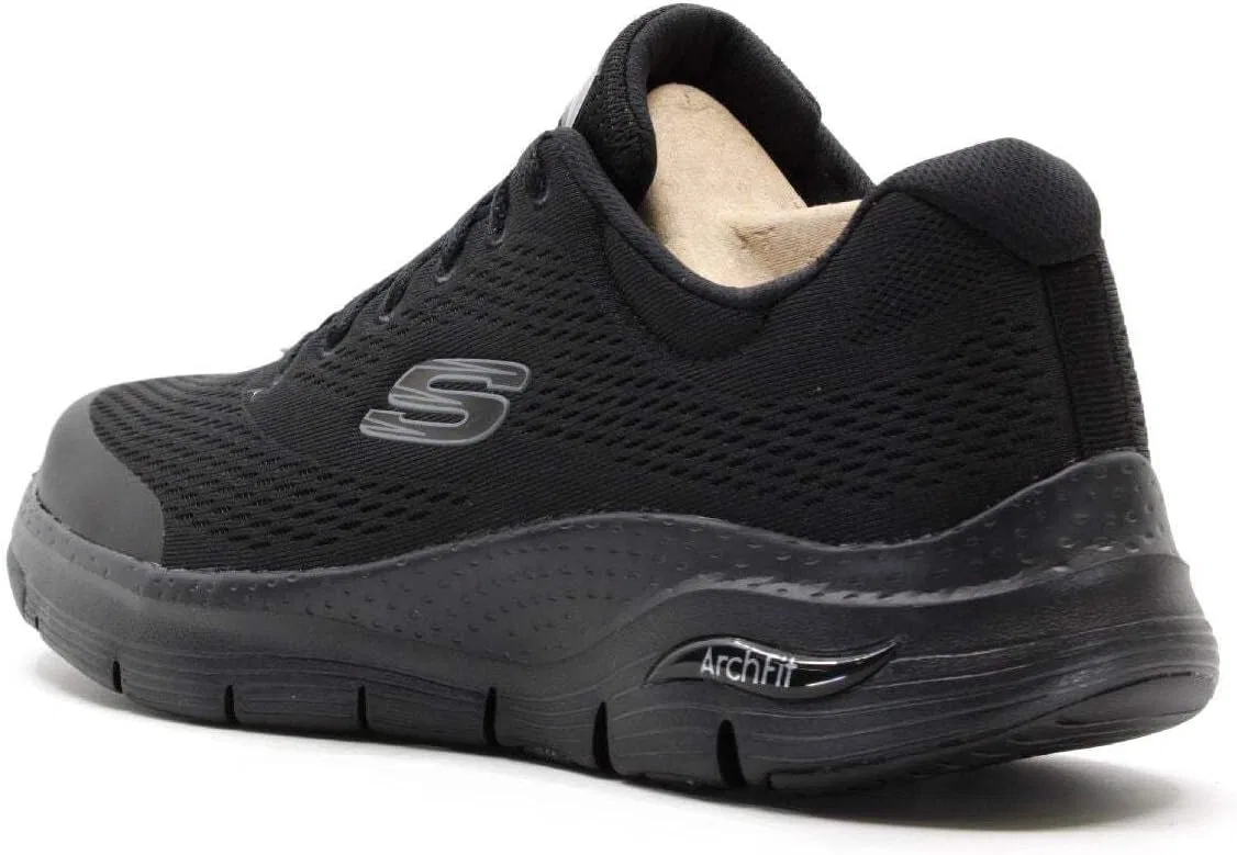 Мужские кроссовки Skechers 232404 BBK, Black Knit, Black Synthetic Trim — фото 2