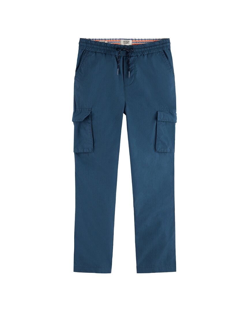 

Брюки-карго прямого кроя из поплина Scotch & Soda, синий