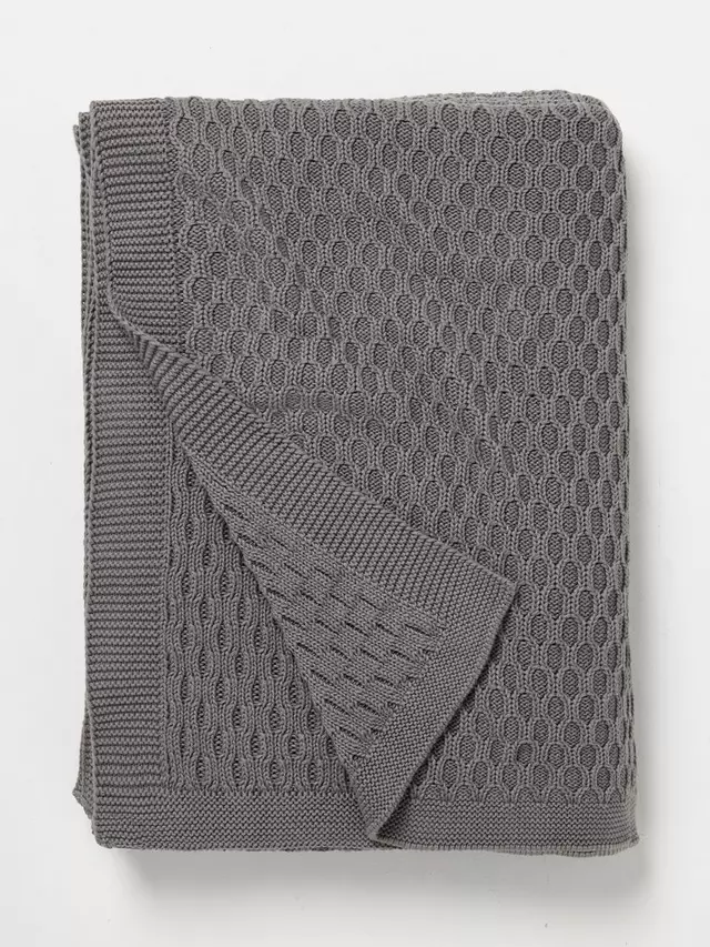 

Плед John Lewis Chain Knit, цвет storm grey