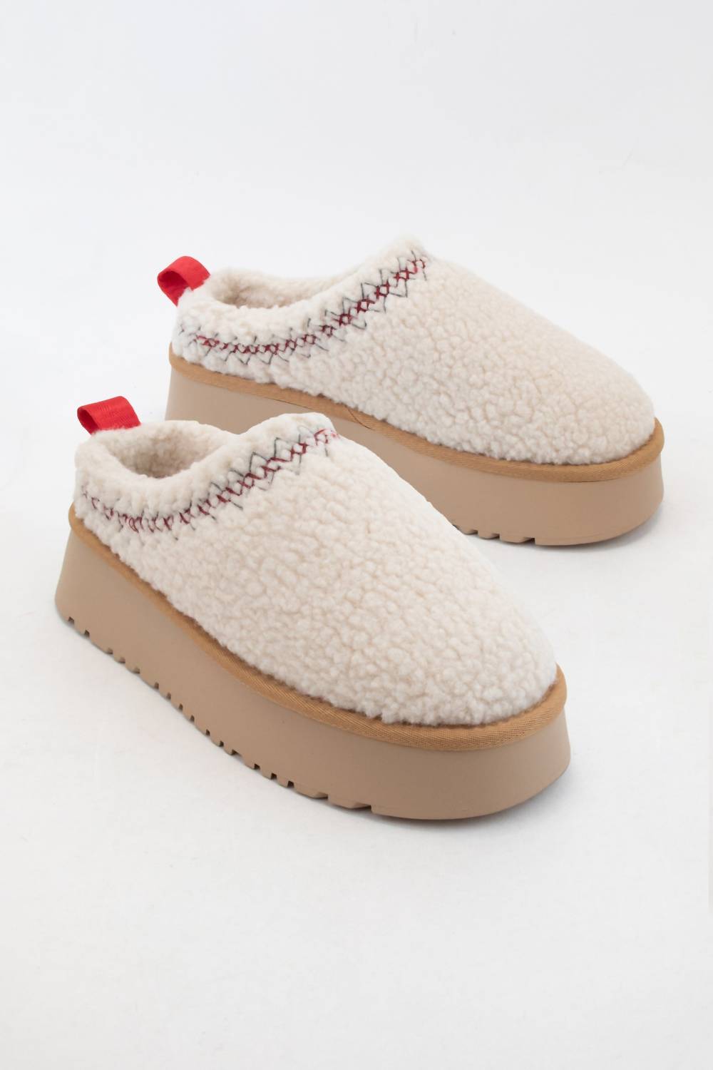 Женские шерстяные тапочки Isaac Platform Off White CCOCCI